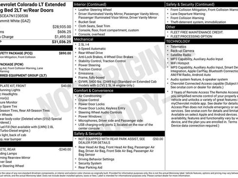 Used 2022 Chevrolet Colorado LT w/ Fleet Safety Package RWD image 17