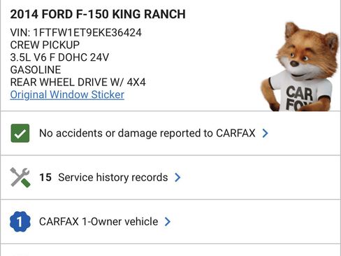 Used 2014 Ford F150 King Ranch w/ King Ranch Luxury Package image 2