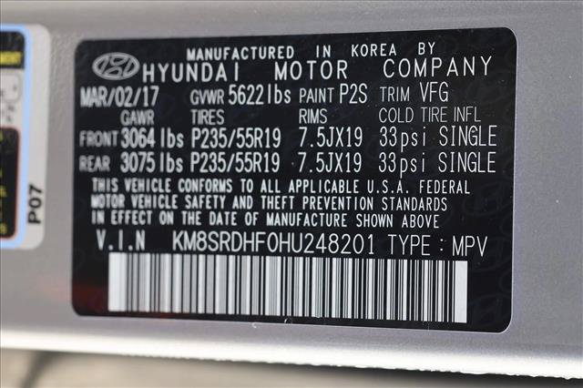 Used 2017 Hyundai Santa Fe Limited AWD/4WD image 16