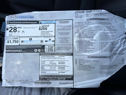 New 2026 MAZDA MAZDA3 2.5 S Premium image 34