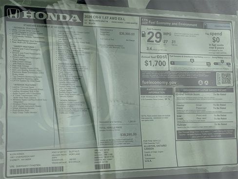 New 2026 Honda CR-V EX-L image 34