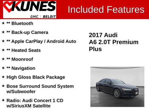 Used 2017 Audi A6 2.0T Premium Plus w/ Premium Plus Package AWD/4WD image 2