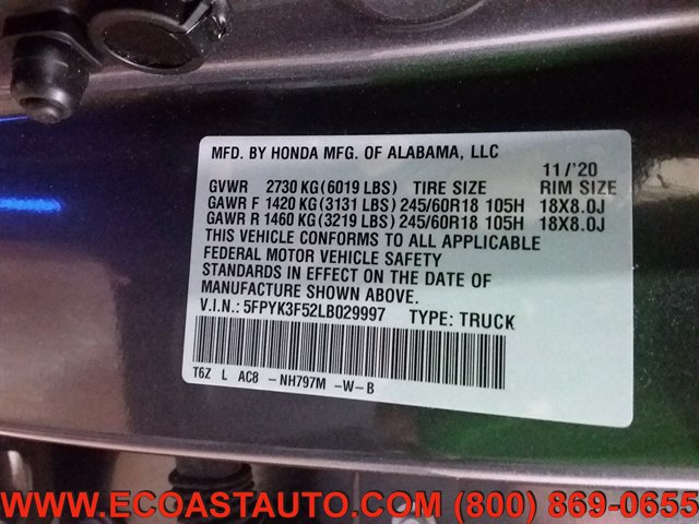 Used 2020 Honda Ridgeline RTL image 22