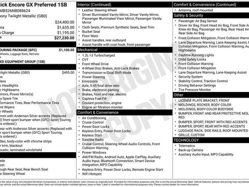 Used 2022 Buick Encore GX Preferred w/ Sport Touring Package FWD image 34