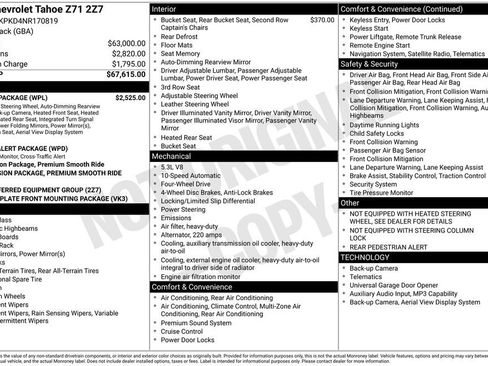 Certified 2022 Chevrolet Tahoe Z71 w/ Luxury Package AWD/4WD image 24