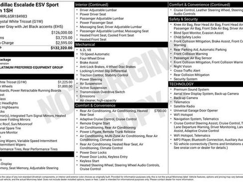Used 2025 Cadillac Escalade ESV Sport Platinum AWD/4WD image 7