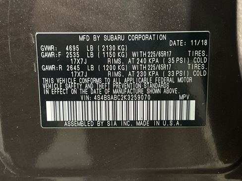 Used 2019 Subaru Outback 2.5i image 26