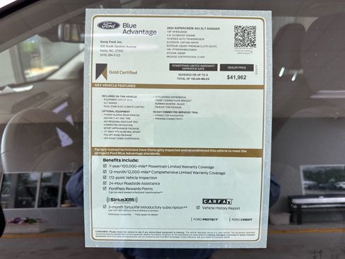 Certified 2024 Ford Ranger XLT w/ FX4 Off-Road Package AWD/4WD image 5
