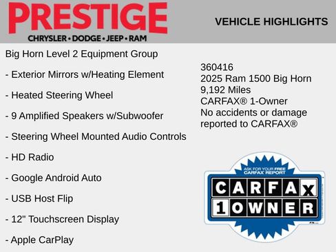 Used 2025 RAM 1500 Big Horn AWD/4WD image 8