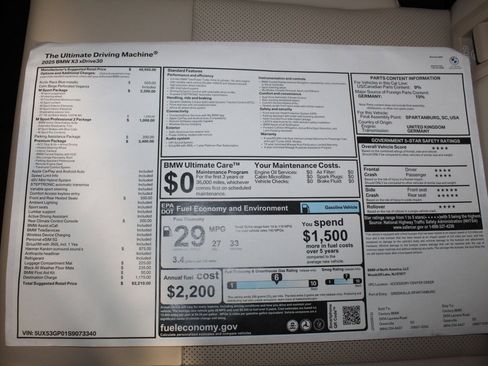 Used 2025 BMW X3 xDrive30i w/ Premium Package image 26