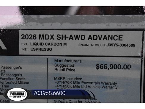 New 2026 Acura MDX w/ Advance Package AWD/4WD image 40