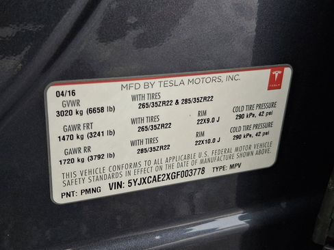 Used 2016 Tesla Model X 90D image 26