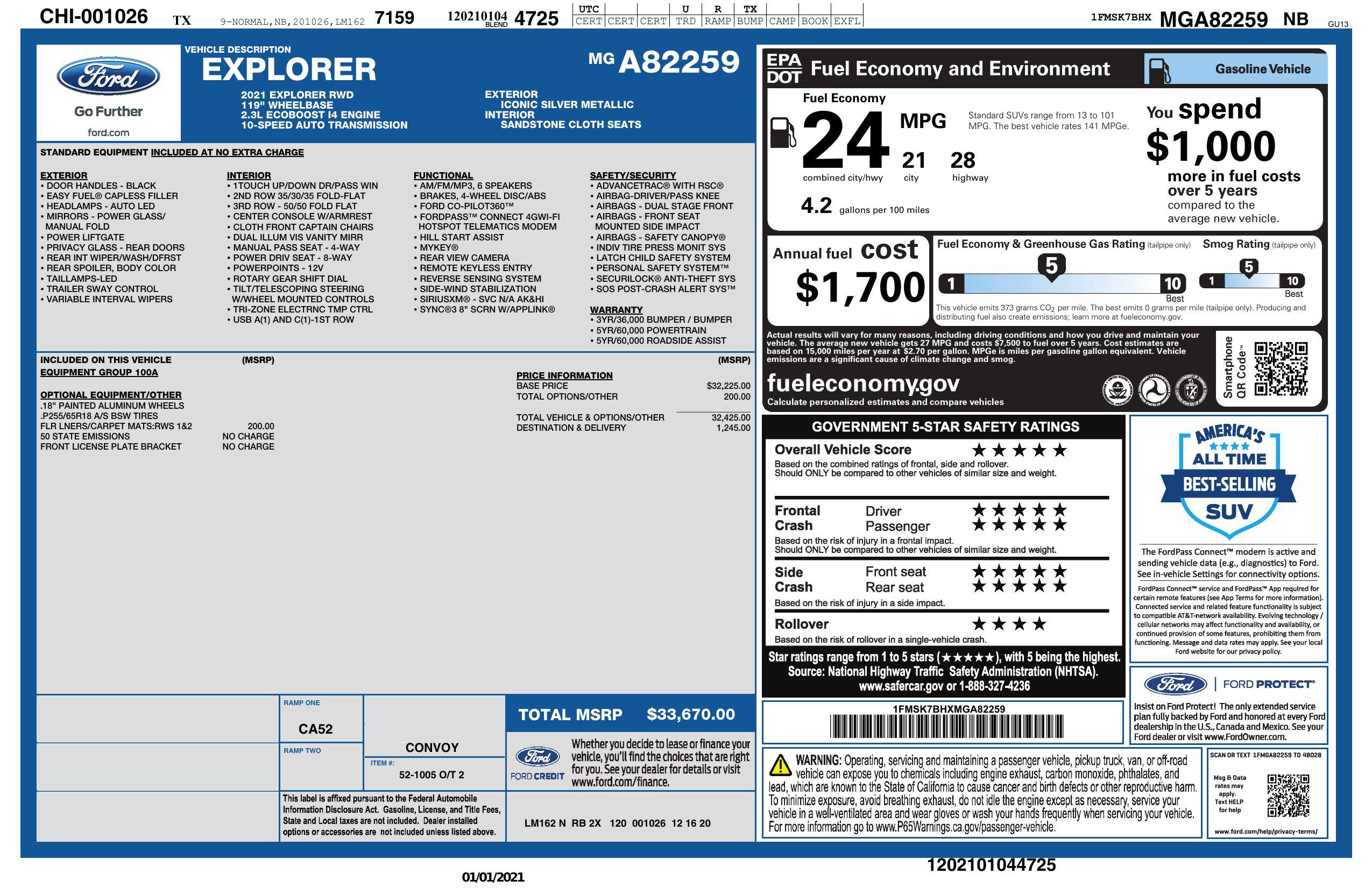 Used 2021 Ford Explorer 2WD image 3