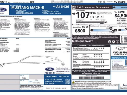New 2026 Ford Mustang Mach-E Select RWD image 2