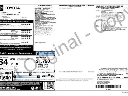 Used 2024 Toyota Corolla SE image 2