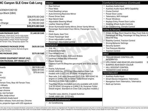 Used 2017 GMC Canyon SLE w/ All Terrain Package AWD/4WD image 24