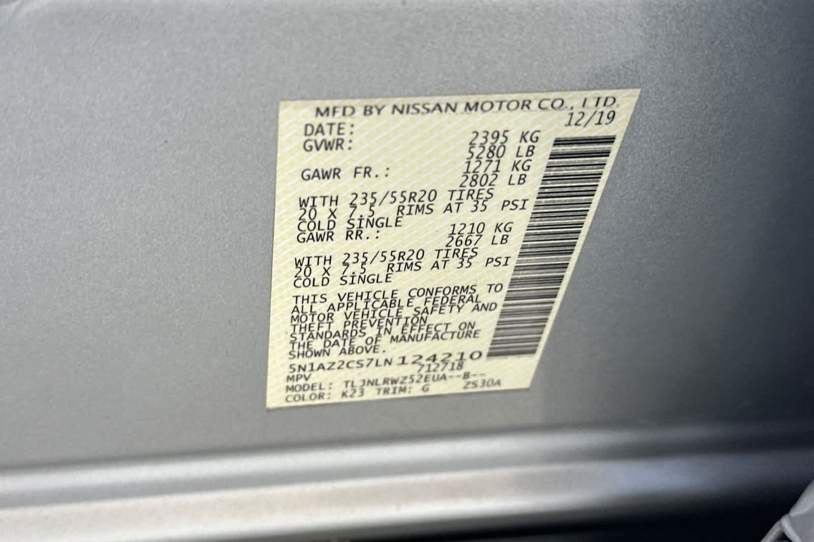 Used 2020 Nissan Murano SL w/ Moonroof Package AWD/4WD image 27