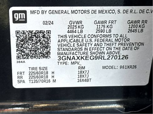 Used 2024 Chevrolet Equinox LT w/ LPO, Floor Liner Package FWD image 25