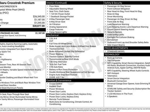 Certified 2024 Subaru Crosstrek 2.0i Premium w/ Popular Package #4 AWD/4WD image 21
