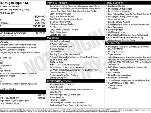 Used 2026 Volkswagen Tiguan SE w/ Panoramic Sunroof Package AWD/4WD image 2