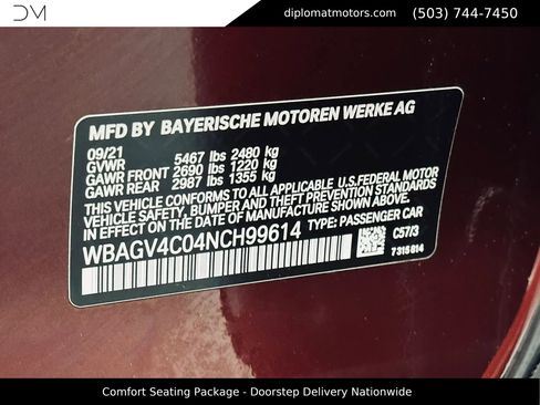 Used 2022 BMW 840i Gran Coupe xDrive w/ Comfort Seating Package AWD/4WD image 53