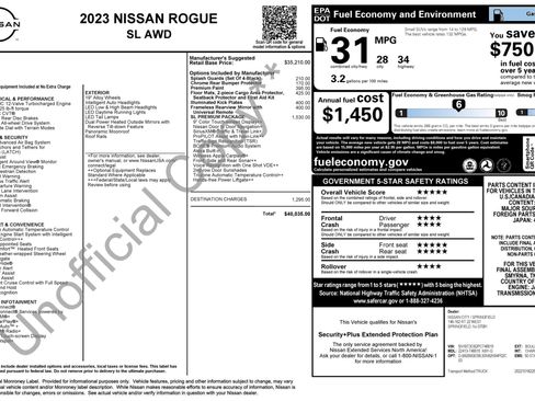 Used 2023 Nissan Rogue SL w/ SL Premium Package image 3