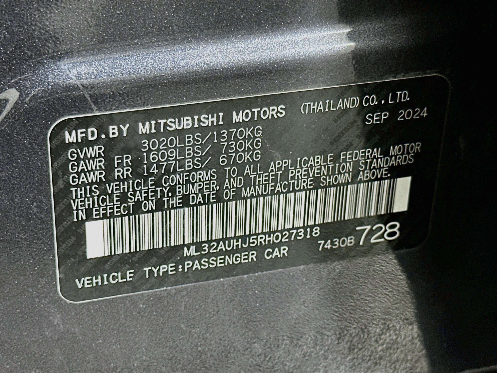 Used 2024 Mitsubishi Mirage ES FWD image 12