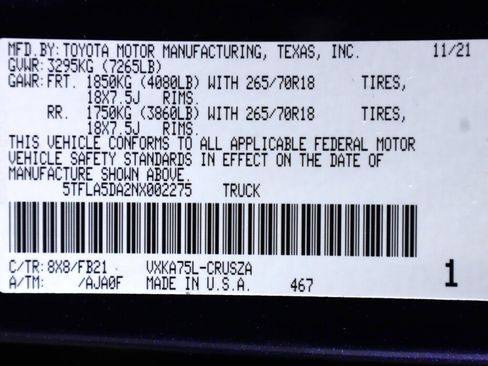 Used 2022 Toyota Tundra SR5 w/ TRD Off-Road Package image 47