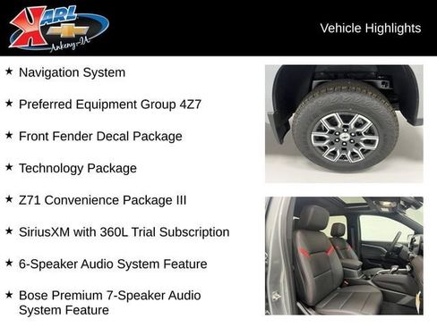 New 2026 Chevrolet Colorado Z71 w/ Technology Package AWD/4WD image 3