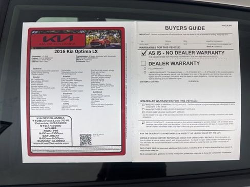 Used 2016 Kia Optima LX image 32