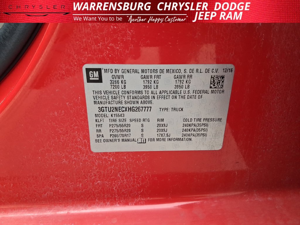 Used 2017 GMC Sierra 1500 SLT w/ SLT Premium Package AWD/4WD image 10