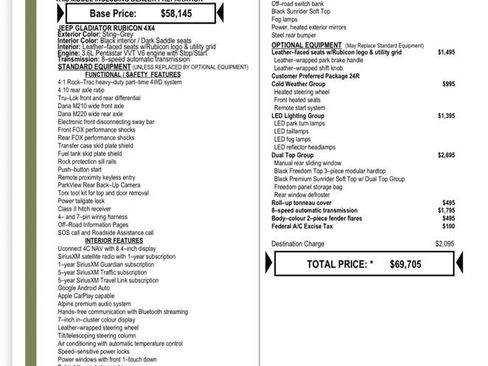 Used 2022 Jeep Gladiator Rubicon w/ Dual Top Group AWD/4WD image 27