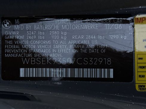 Used 2007 BMW M6 Convertible image 49