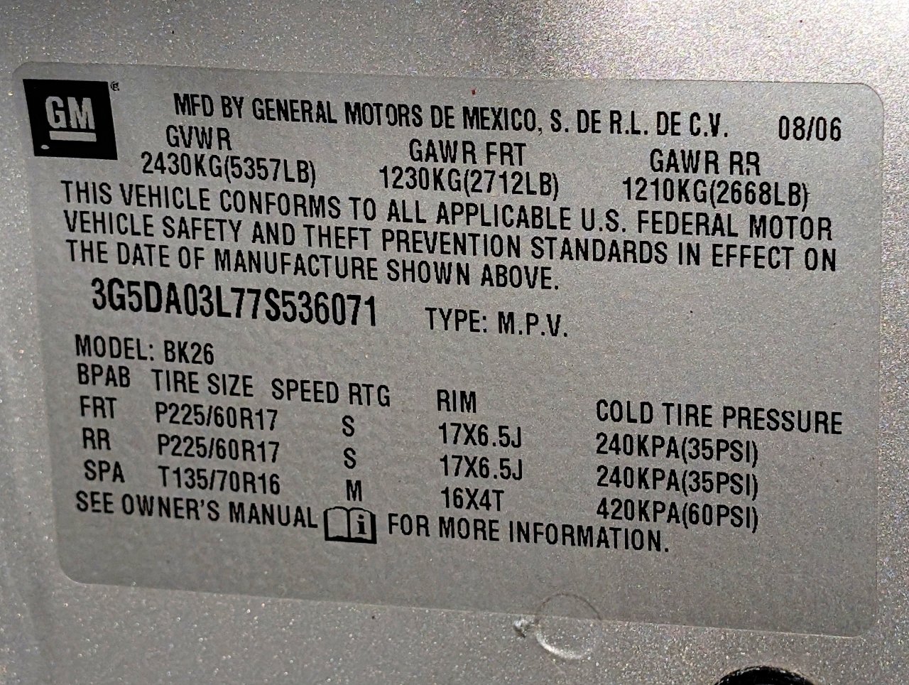 Used 2007 Buick Rendezvous CX FWD image 48