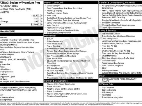 Used 2019 MAZDA MAZDA3 Sedan w/ Premium Package image 28