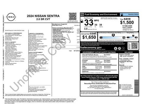 Used 2024 Nissan Sentra SR w/ Lighting Package FWD image 33