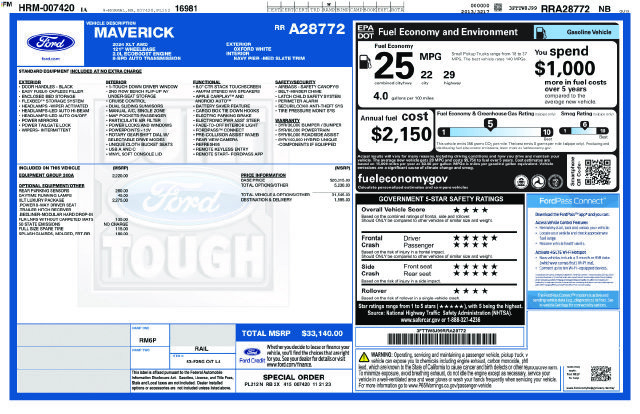 Used 2024 Ford Maverick XLT w/ XLT Luxury Package AWD/4WD image 8