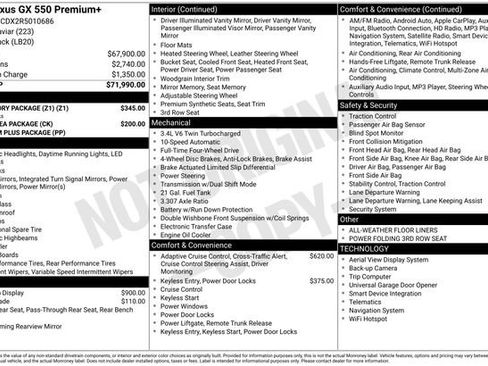 Used 2024 Lexus GX 550 w/ Accessory Package (Z1) image 36
