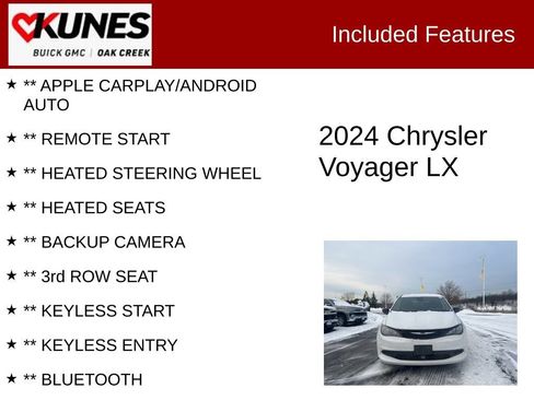 Used 2024 Chrysler Voyager LX image 2