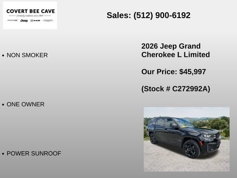 Used 2026 Jeep Grand Cherokee L Limited w/ Limited Altitude Package AWD/4WD image 12