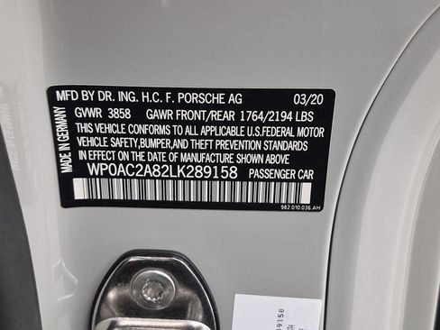 Certified 2020 Porsche 718 Cayman GT4 RWD image 22