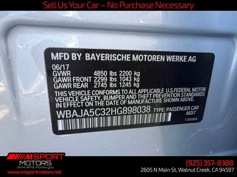 Used 2017 BMW 530i RWD image 26