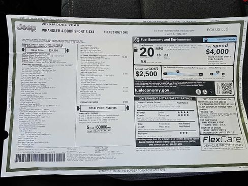 New 2026 Jeep Wrangler Unlimited Sport image 19