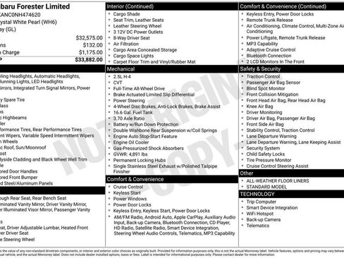 Used 2022 Subaru Forester Limited image 38