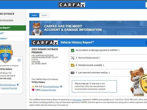 Used 2025 Subaru Outback Premium image 12