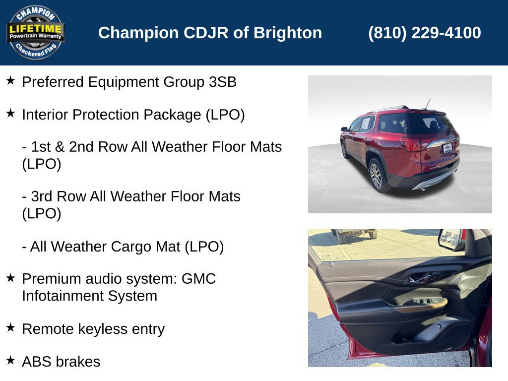 Used 2019 GMC Acadia SLE FWD image 7