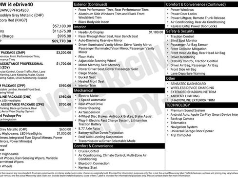 Used 2023 BMW i4 eDrive40 w/ M Sport Package image 15