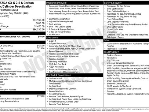 Used 2024 MAZDA CX-5 Carbon Edition AWD/4WD image 44