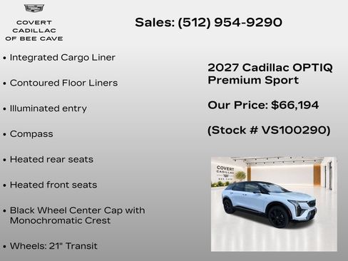 New 2027 Cadillac Optiq Premium Sport w/ LPO, ONYX Package AWD/4WD image 27