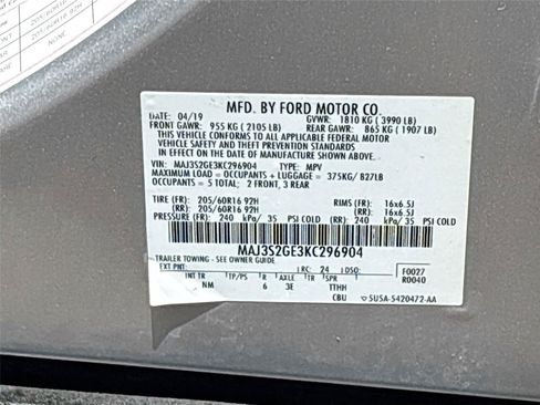 Used 2019 Ford EcoSport SE w/ SE Convenience Package FWD image 32
